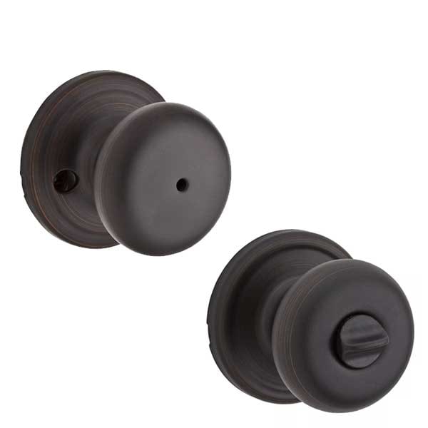 Kwikset: Hancock Privecy Door Knob with Round Rose / Venetian Bronze